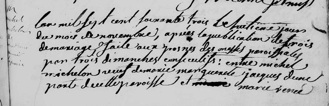 acte-mariage-Michel-Michelon-dit-Lorange-Marie-Renée-Meunier-dit-Lapierre-1